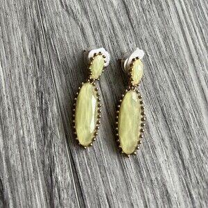 Yellow and Gold Drop Earrings